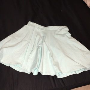 Blue and White Skater Skirt